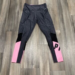 Victoria's Secret PINK Ultimate Size S Mesh Panels Zipper Pocket Leggings